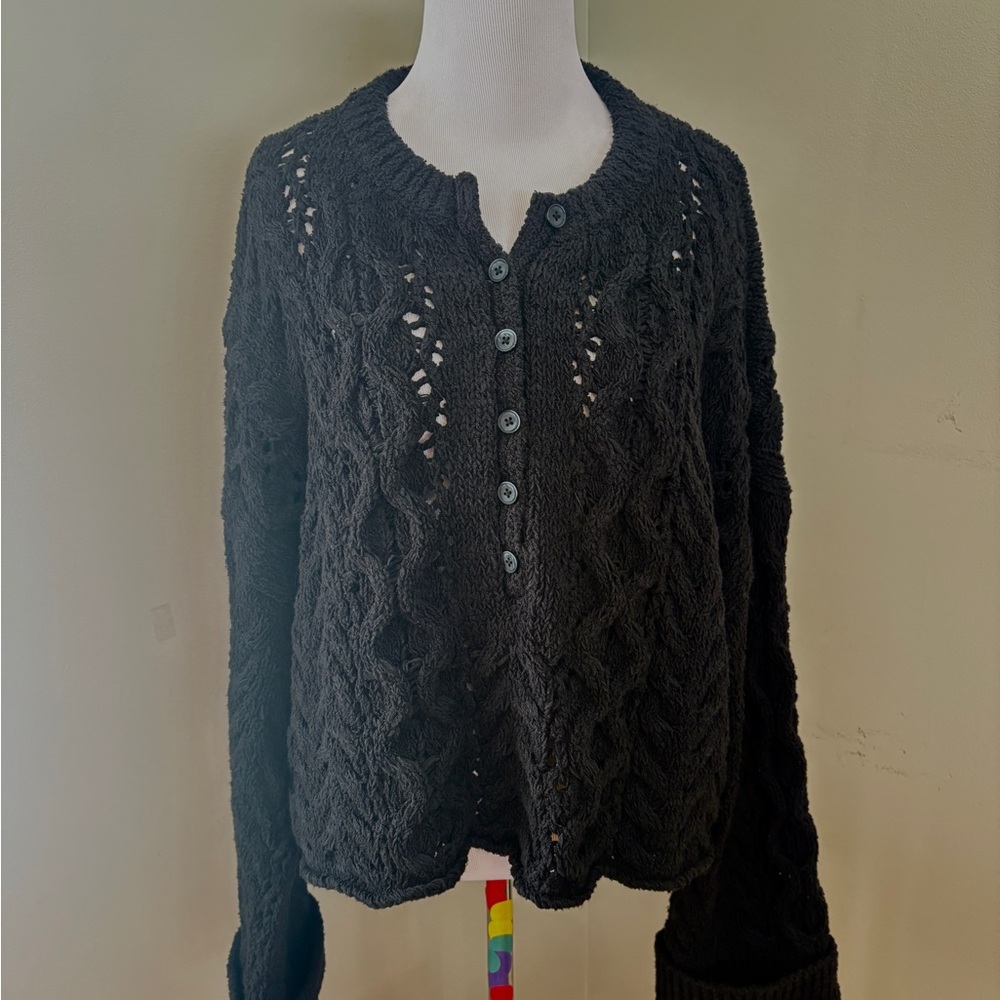 FREE PEOPLE Polly Cable Knit Sweater